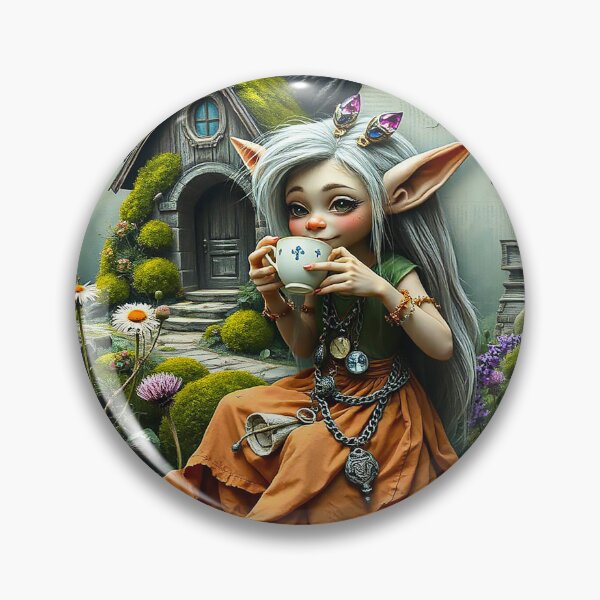 Item preview, Honeygruff, Whimisical Tea Reading Troll designed and sold by PyxieZen.