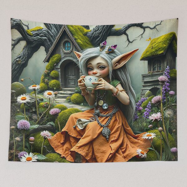 Item preview, Honeygruff, Whimisical Tea Reading Troll designed and sold by PyxieZen.