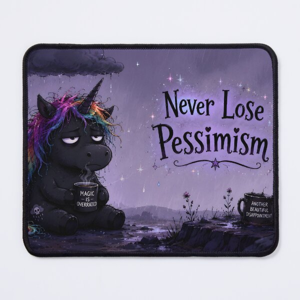 Item preview, Never Lose Pessimism designed and sold by Chartreuse Unicorn.