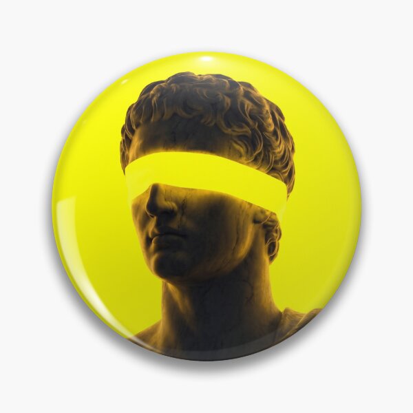 Item preview, Greek Statue with Neon Glowing Blindfold Cyberpunk Classical Vaporwave Art designed and sold by WormJ.