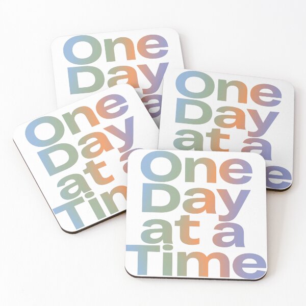 Item preview, One Day at a Time – Inspirational Mental Health Quote designed and sold by veloramode.