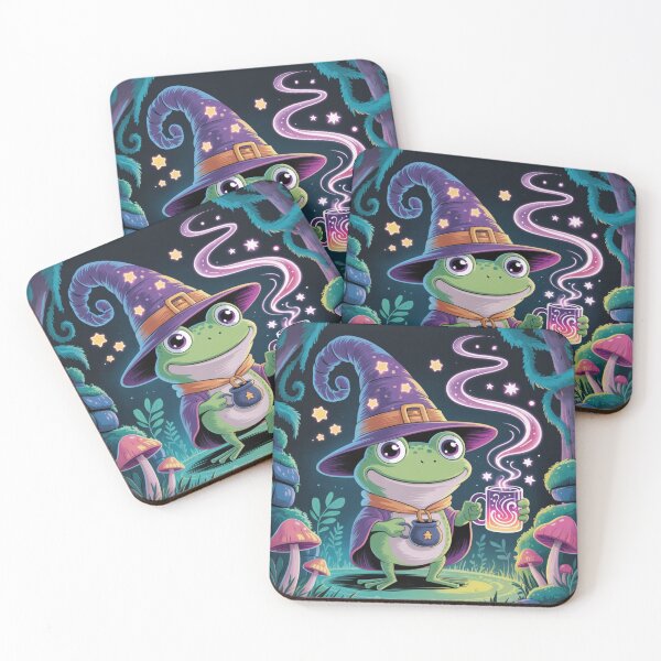 Item preview, Cute Wizard Frog Magic Coffee Fantasy Tee designed and sold by PixelStyle Studio.