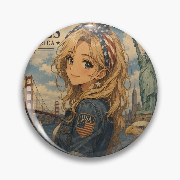 Item preview, Vintage Postage Stamp United States Of America Blonde Anime Girl designed and sold by onlyanimevibes.