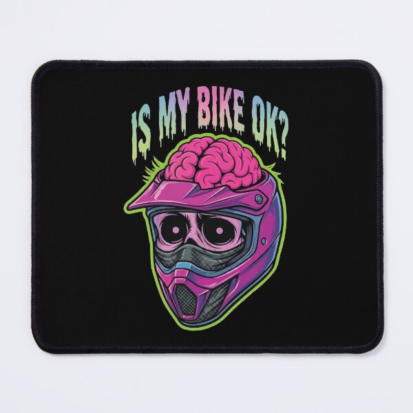 Item preview, Racing Helmet - Brain Exposed - Is My Bike OK? - Motorcycle Racing designed and sold by RaceDayRags.