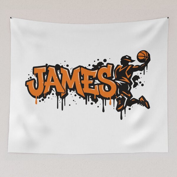 Item preview, James Basketball Graffiti Street Art Slam Dunk Design designed and sold by digital.stickerperso.com.