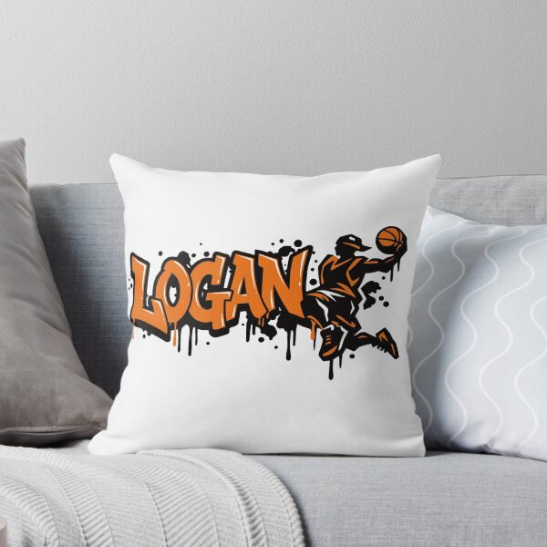 Item preview, Logan Basketball Graffiti Street Art Slam Dunk Design designed and sold by digital.stickerperso.com.