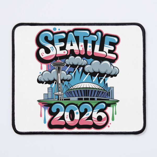 Item preview, Seattle 2026  Space Needle Stadium Skyline T-Shirt V5 designed and sold by DarylWelsh2024.