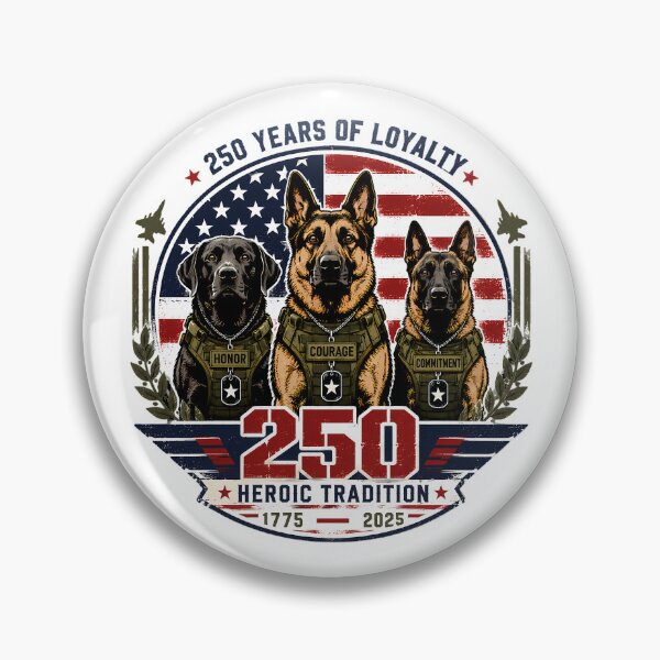 Item preview, US Army 250th Anniversary K9 Military Working Dog designed and sold by chattsuede.