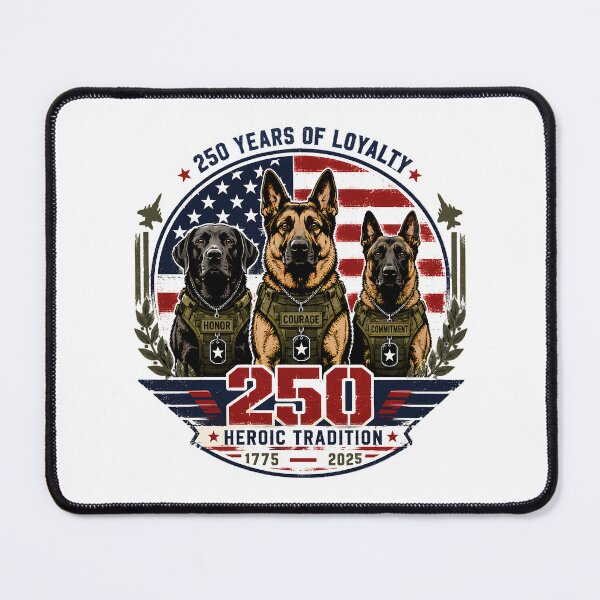 Item preview, US Army 250th Anniversary K9 Military Working Dog designed and sold by chattsuede.