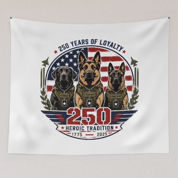 Item preview, US Army 250th Anniversary K9 Military Working Dog designed and sold by chattsuede.