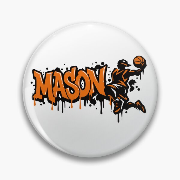 Item preview, Mason Basketball Graffiti Street Art Slam Dunk Design designed and sold by digital.stickerperso.com.
