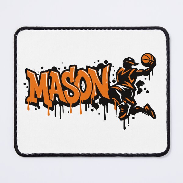 Item preview, Mason Basketball Graffiti Street Art Slam Dunk Design designed and sold by digital.stickerperso.com.