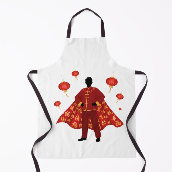 Item preview, Chinese teacher superhero cape characters red gold gift idea designed and sold by language-des.