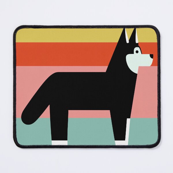 Item preview, stylized Husky on Colorful Stripes designed and sold by lautir.