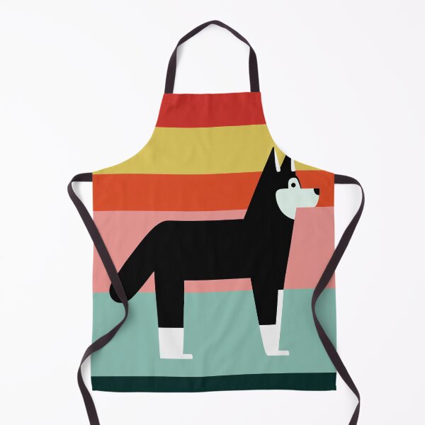 Item preview, stylized Husky on Colorful Stripes designed and sold by lautir.