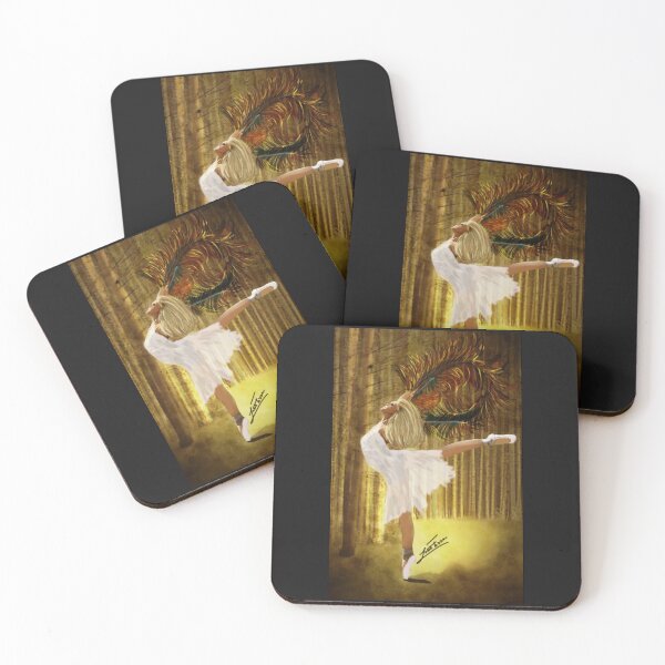 Item preview, Fantasy Ballerina Dancing in Enchanted Golden Forest designed and sold by LorieFossaArt.