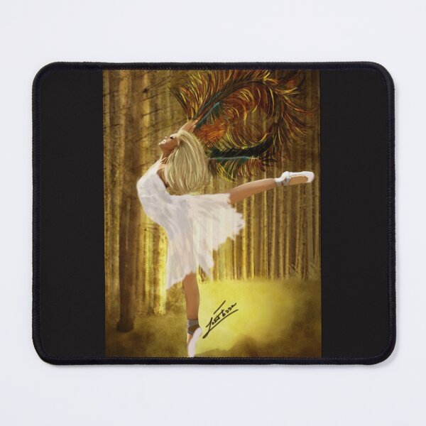 Item preview, Fantasy Ballerina Dancing in Enchanted Golden Forest designed and sold by LorieFossaArt.