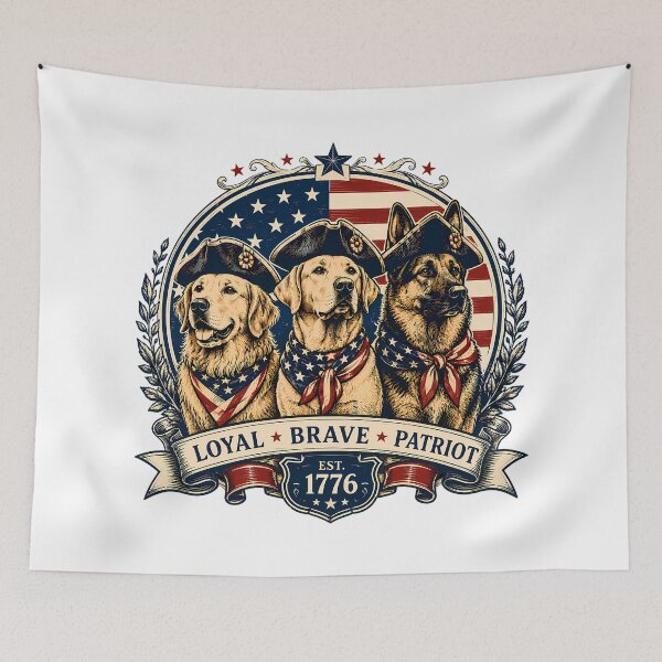 Item preview, Loyal Brave True Est 1776 Dogs Revolutionary War designed and sold by chattsuede.