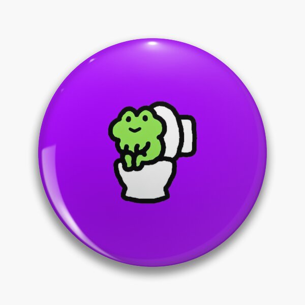 Item preview, Cute Frog Sitting on Toilet Funny Bathroom Cartoon Graphic designed and sold by WormJ.