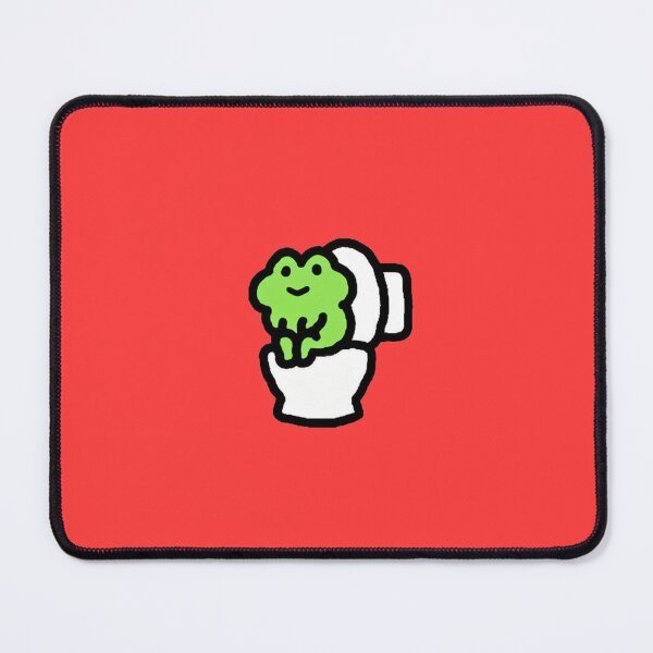 Item preview, Cute Frog Sitting on Toilet Funny Bathroom Cartoon Graphic designed and sold by WormJ.