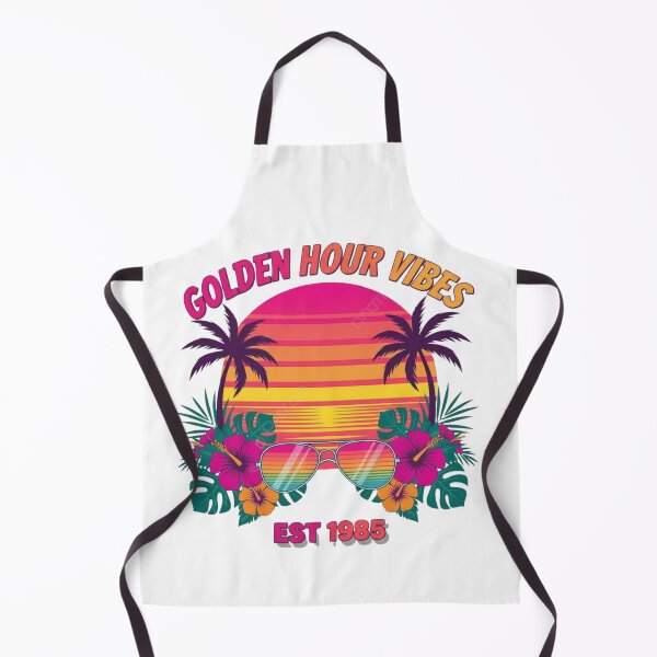 Item preview, Golden Hour Vibes – Retro Tropical Sunset Summer Aesthetic Tee designed and sold by bazstees54.