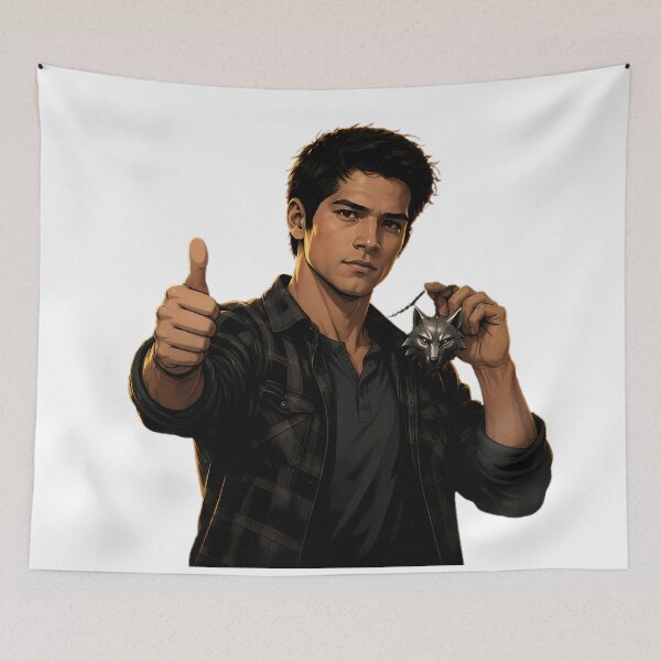 Item preview, Teen Werewolf Hero Wolf Pendant Thumbs Up Dark Comic Art Portrait designed and sold by LoomisDreams.