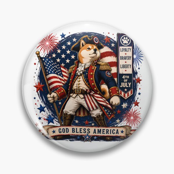 Item preview, Patriotic Shiba Inu 4th Of July Hero designed and sold by chattsuede.