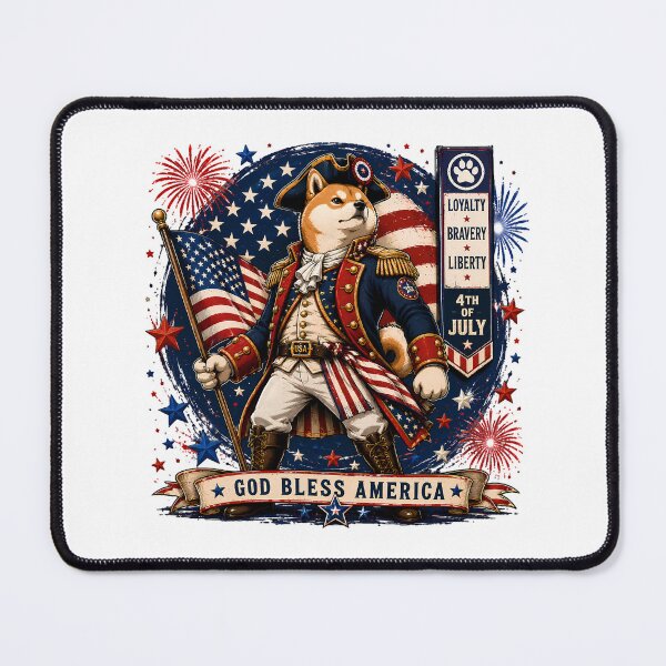 Item preview, Patriotic Shiba Inu 4th Of July Hero designed and sold by chattsuede.