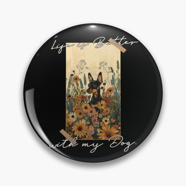 Item preview, Funny German Pinscher Life is Better Floral Cottagecore Mom Dad Kids designed and sold by rafaeltto.