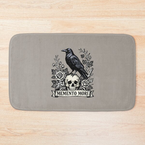 Item preview, "Memento Mori Gothic Raven Skull Woodcut Vintage Dark Art T-Shirt" designed and sold by GoGreenlove.