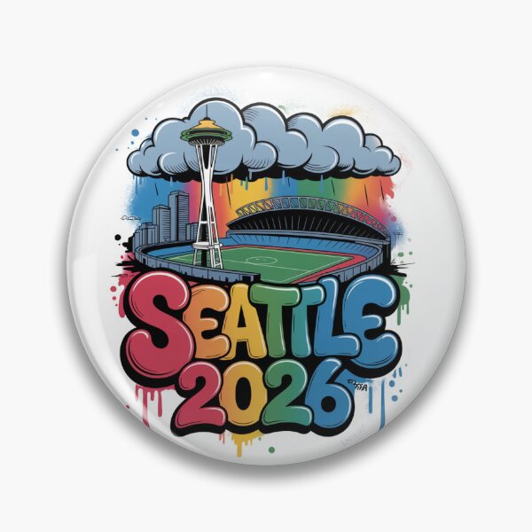 Item preview, Seattle 2026  Space Needle Stadium Skyline T-Shirt V6 designed and sold by DarylWelsh2024.