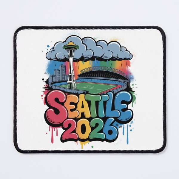 Item preview, Seattle 2026  Space Needle Stadium Skyline T-Shirt V6 designed and sold by DarylWelsh2024.