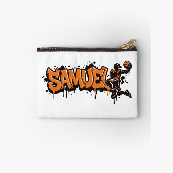Item preview, Samuel Basketball Graffiti Street Art Slam Dunk Design designed and sold by digital.stickerperso.com.