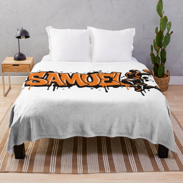 Item preview, Samuel Basketball Graffiti Street Art Slam Dunk Design designed and sold by digital.stickerperso.com.