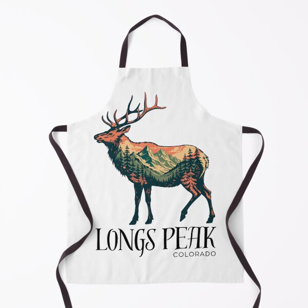 Item preview, Longs Peak Colorado Elk Wilderness Retro Mountain Landscape Design designed and sold by ArcticFoxStudio.