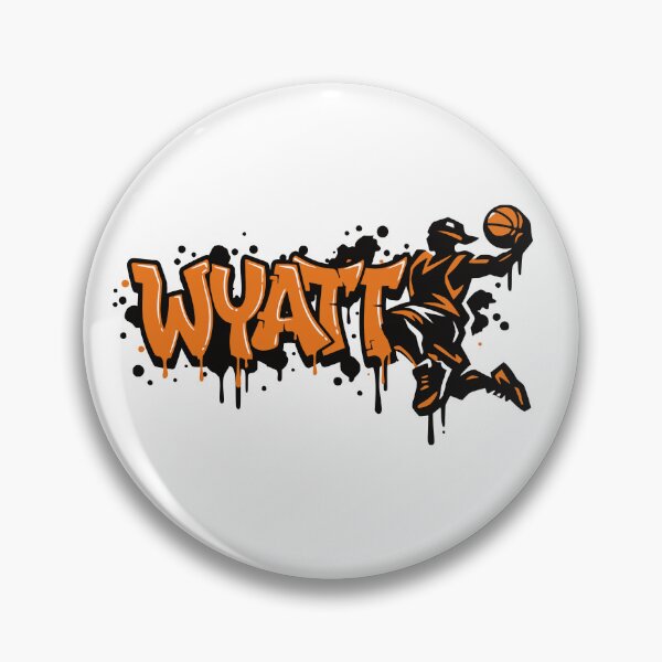 Item preview, Wyatt Basketball Graffiti Street Art Slam Dunk Design designed and sold by digital.stickerperso.com.