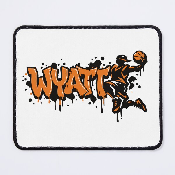Item preview, Wyatt Basketball Graffiti Street Art Slam Dunk Design designed and sold by digital.stickerperso.com.