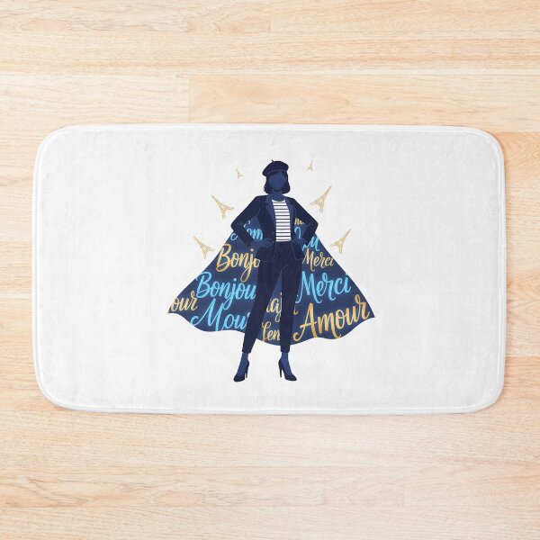 Item preview, French teacher superhero beret bonjour cape Paris gift idea designed and sold by language-des.