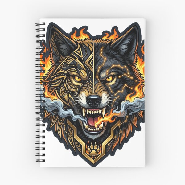 Item preview, Fire Wolf Geometric Tribal Art Sticker designed and sold by JeevanStickers.
