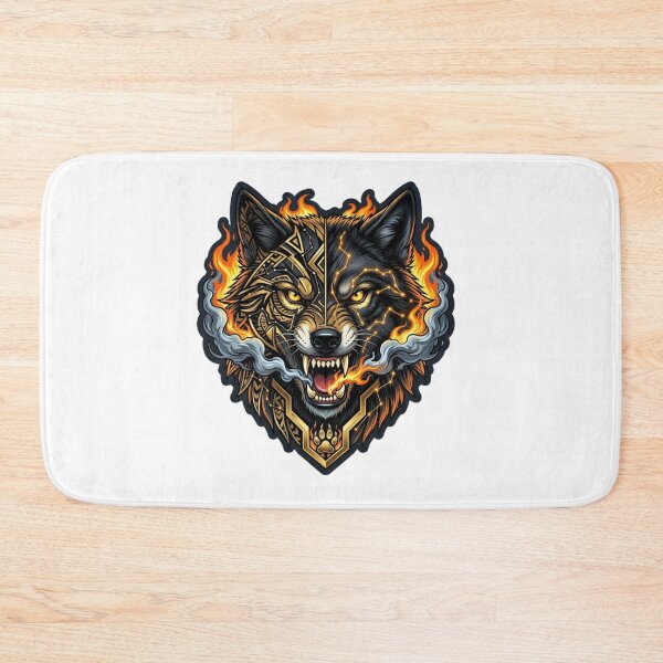 Item preview, Fire Wolf Geometric Tribal Art Sticker designed and sold by JeevanStickers.