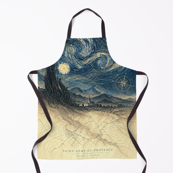Item preview, Saint-Rémy-de-Provence Starry Night Cartography - Vintage Topographic Art Print - Celestial Map Wall Art designed and sold by Extravanganzza.