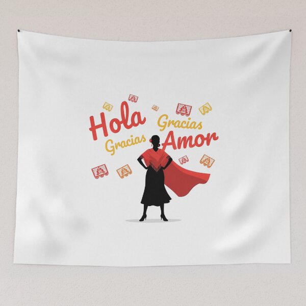 Item preview, Spanish teacher superhero flamenco cape hello thank you gift idea designed and sold by language-des.