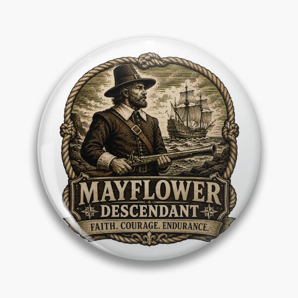 Item preview, Mayflower Descendant Faith Courage Endurance Heritage designed and sold by chattsuede.