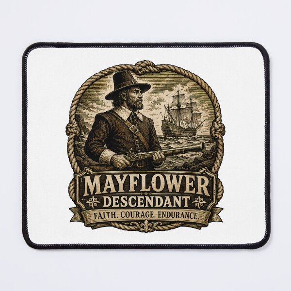 Item preview, Mayflower Descendant Faith Courage Endurance Heritage designed and sold by chattsuede.