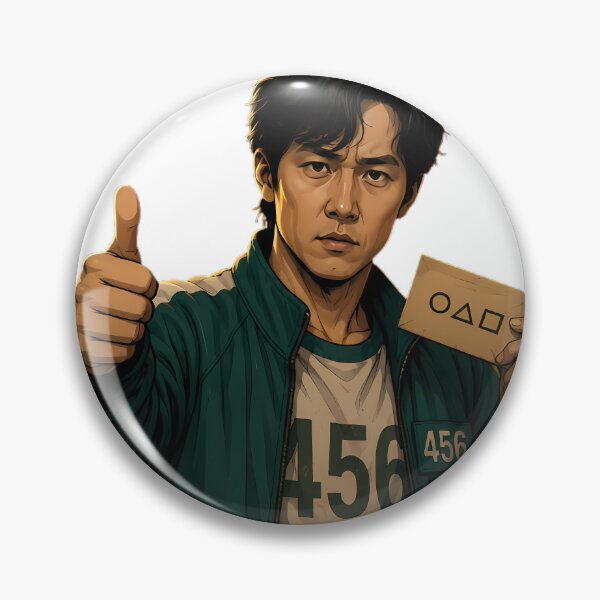 Item preview, Player 456 Squid Game Green Tracksuit Card Symbol Thumbs Up Comic Art designed and sold by LoomisDreams.