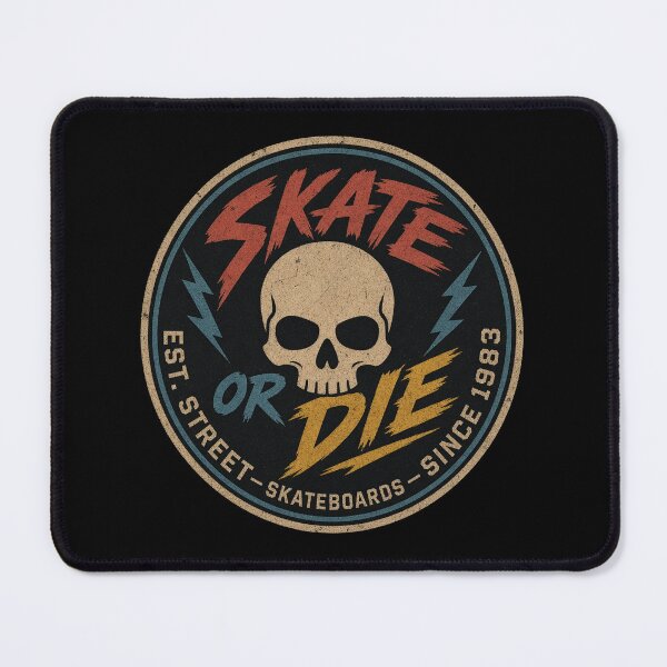 Item preview, Skate Or Die Retro 80s Skate Badge Skull Illustration Tee Sticker Skateboarder Gift designed and sold by sharifex.