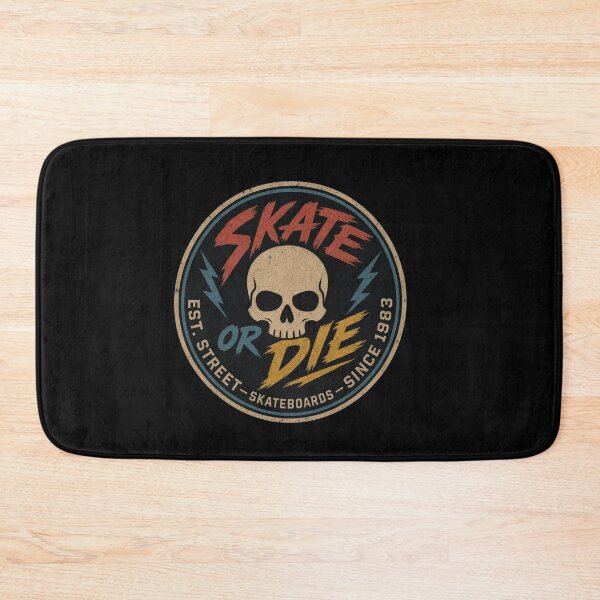 Item preview, Skate Or Die Retro 80s Skate Badge Skull Illustration Tee Sticker Skateboarder Gift designed and sold by sharifex.