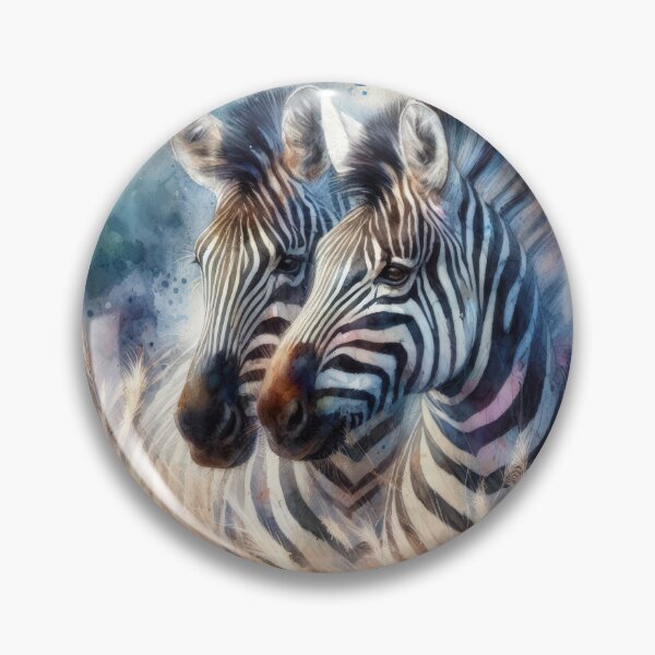 Item preview, Two Zebras in Vibrant Pastel Field designed and sold by IZiets.