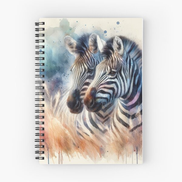 Item preview, Two Zebras in Vibrant Pastel Field designed and sold by IZiets.