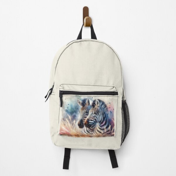 Item preview, Two Zebras in Vibrant Pastel Field designed and sold by IZiets.